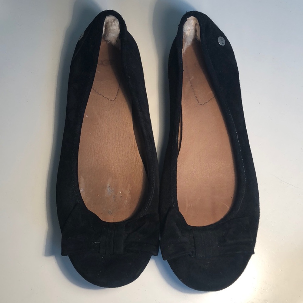 UGG Black Suede Flats